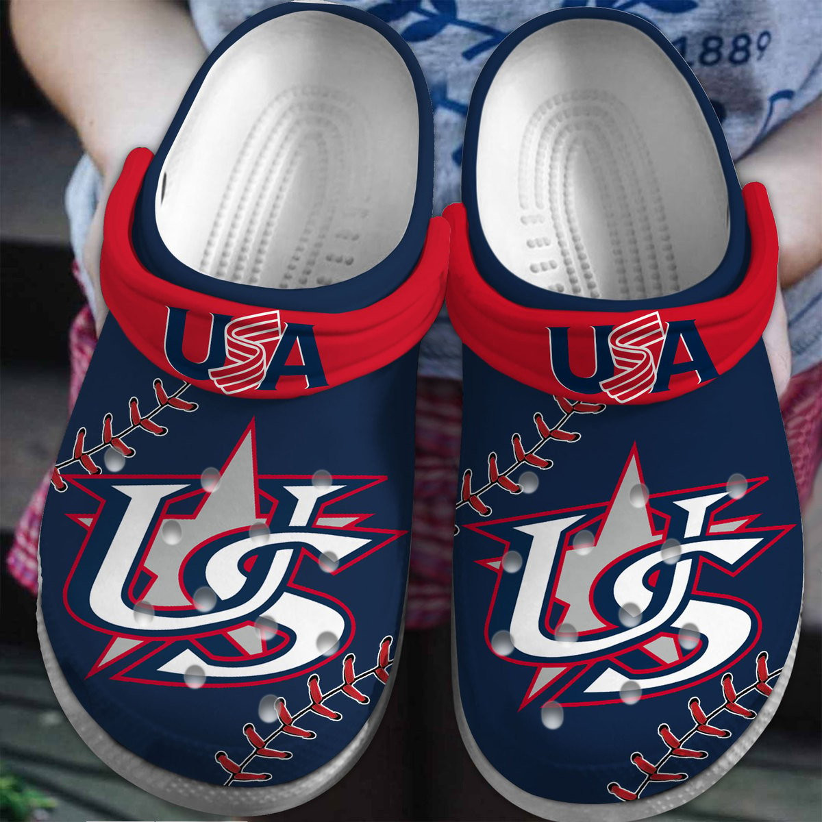 United States National MLB Sport Crocs Crocband Clogs Shoes Comfortable For Men Women and Kids