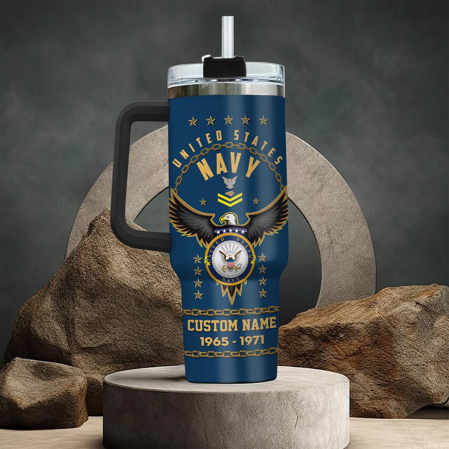 United States Navy Badge Custom Stanley Cup 40 oz 30 oz Tumbler With HandleTVC2301763 - Image 3