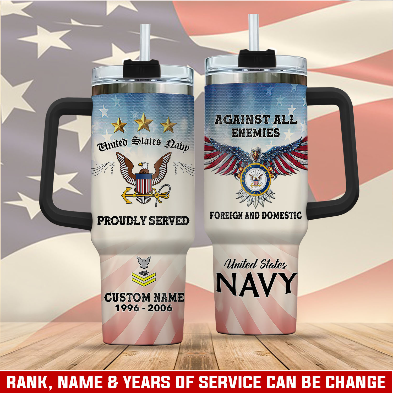 United States Navy Custom Stanley Cup 40 oz 30 oz Tumbler With HandleTVC2301111