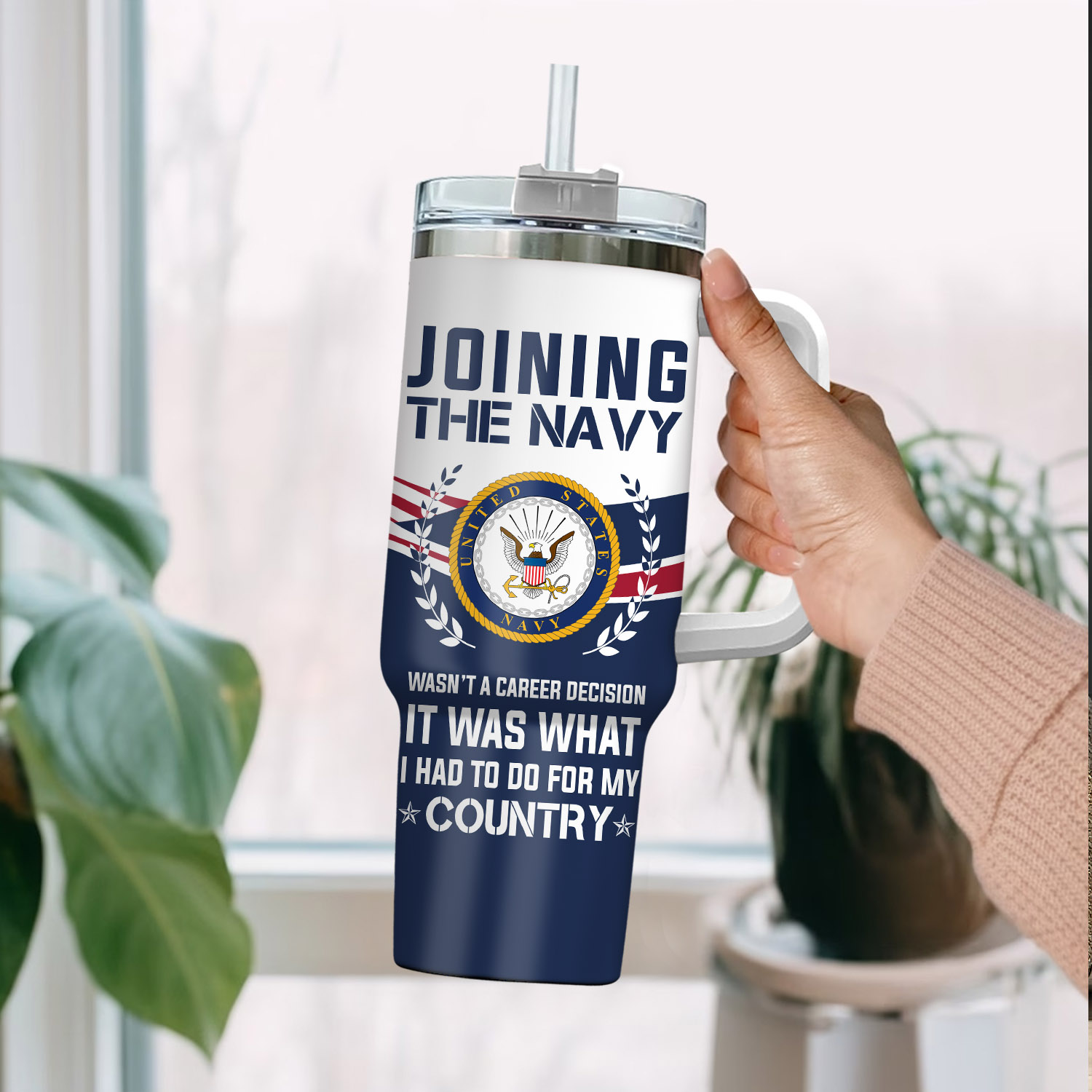 United States Navy Custom Stanley Cup 40 oz 30 oz Tumbler With HandleTVC2301112 - Image 2