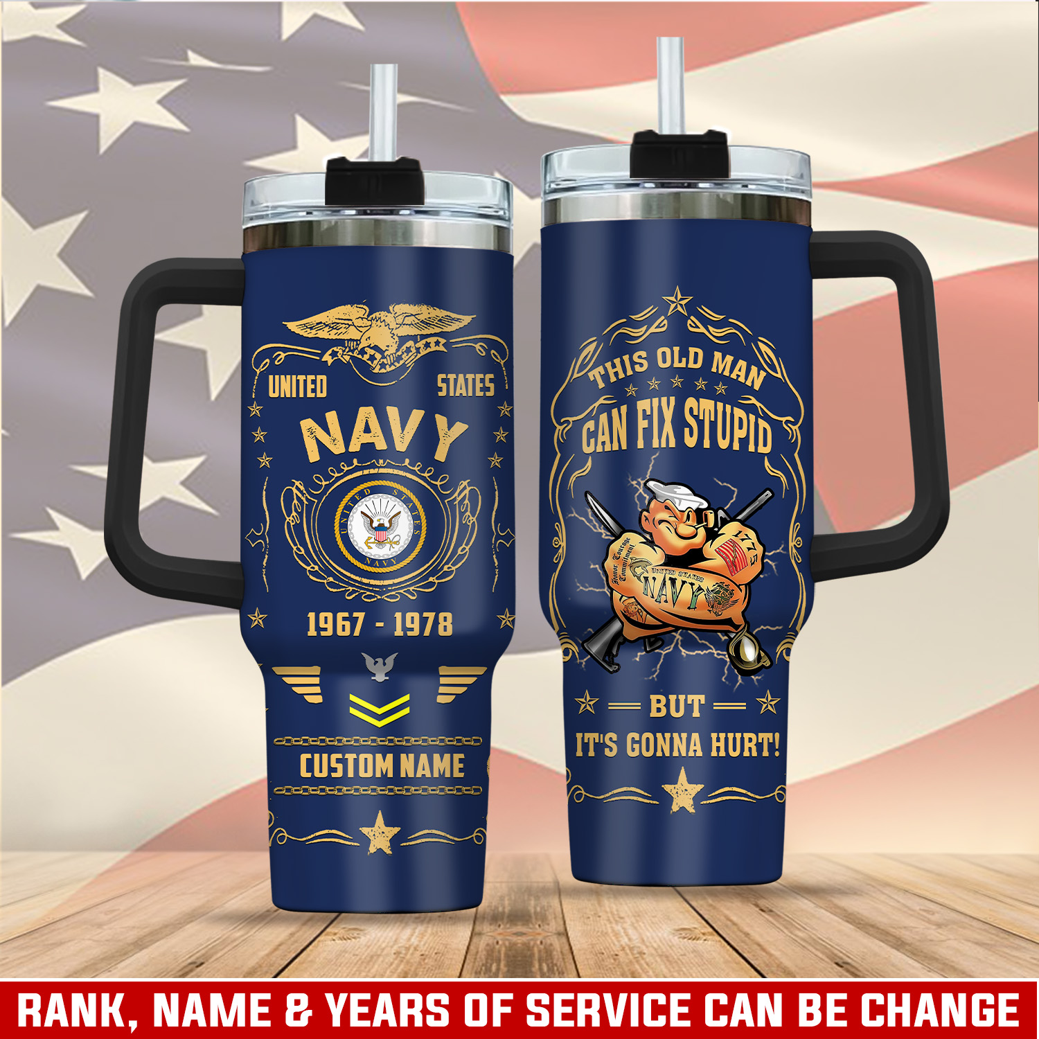 United States Navy Custom Stanley Cup 40 oz 30 oz Tumbler With HandleTVC2301284