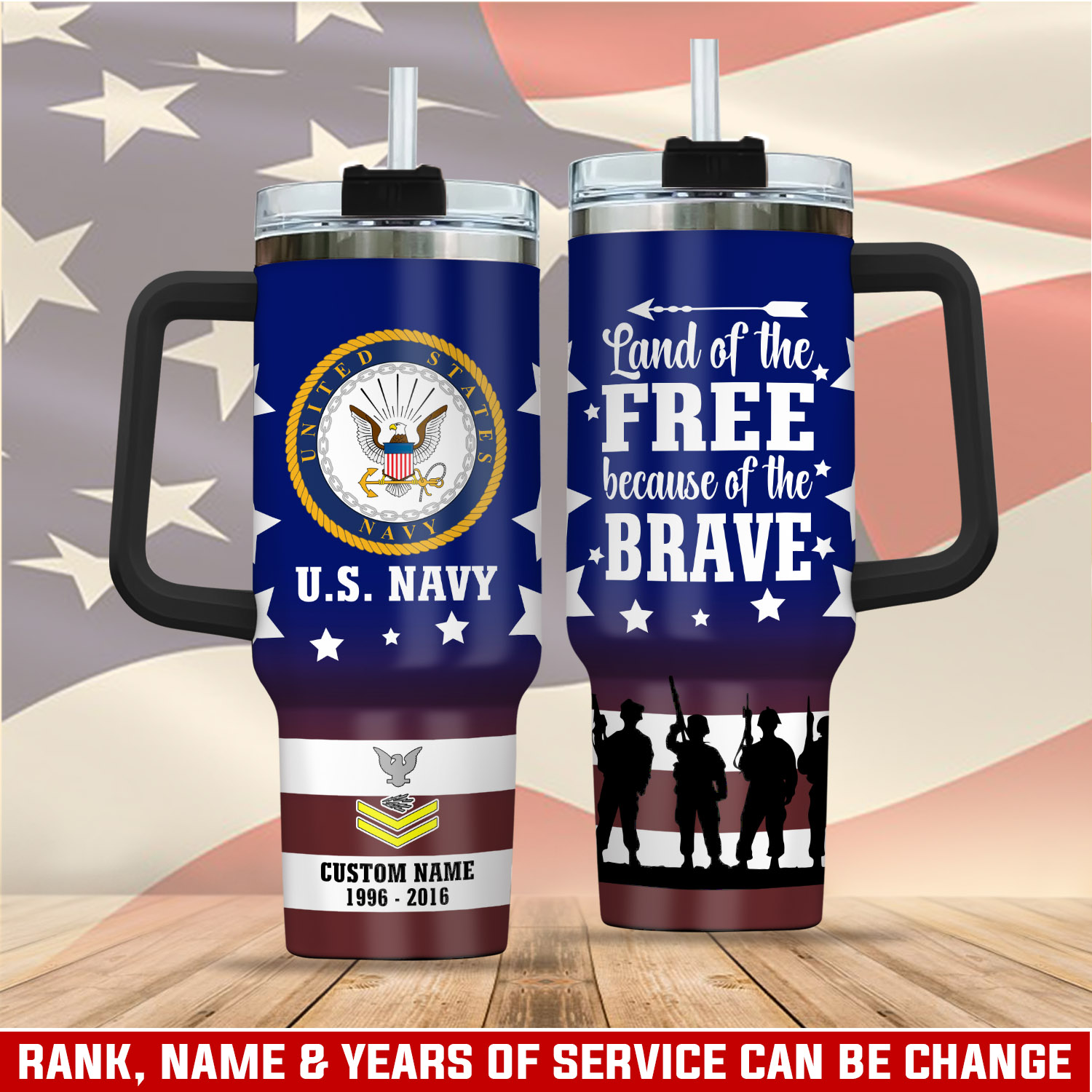 United States Navy Custom Stanley Cup 40 oz 30 oz Tumbler With HandleTVC2301287