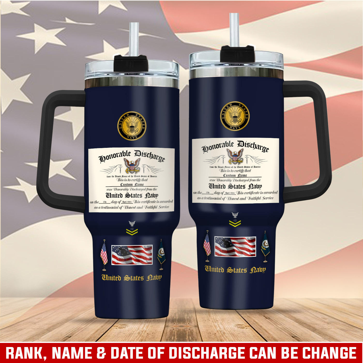United States Navy Custom Stanley Cup 40 oz 30 oz Tumbler With HandleTVC2301288