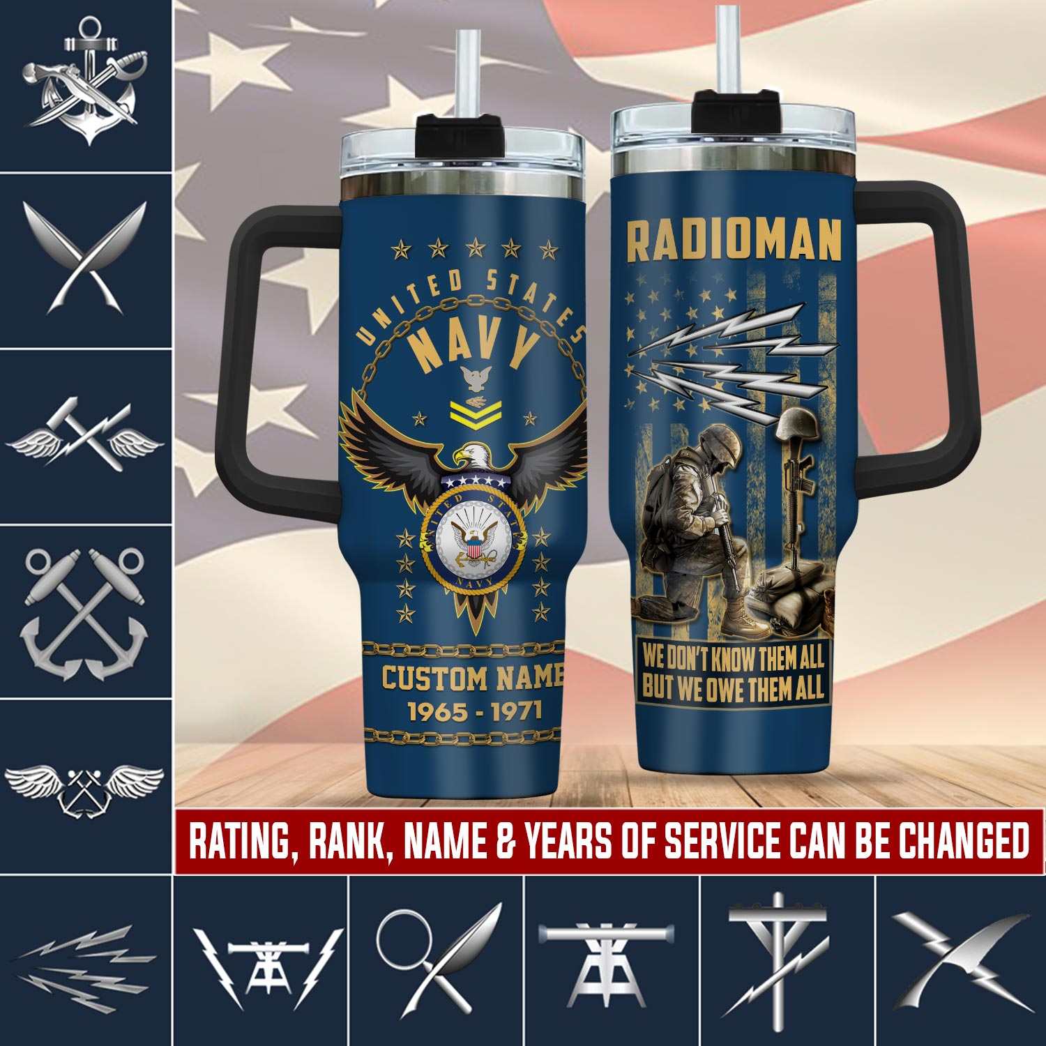 United States Navy Ratings Custom Stanley Cup 40 oz 30 oz Tumbler With HandleTVC2301762