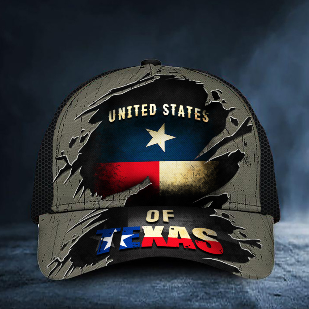 United States Of Texas Hat Vintage Texas Flag Cap Unique Gifts For Husband Trucker Hats Custom Hats Gifts For Men & Women
