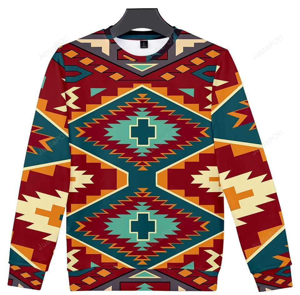United Tribes Art Ugly Christmas Sweater Adult 3D Funny Matching for family