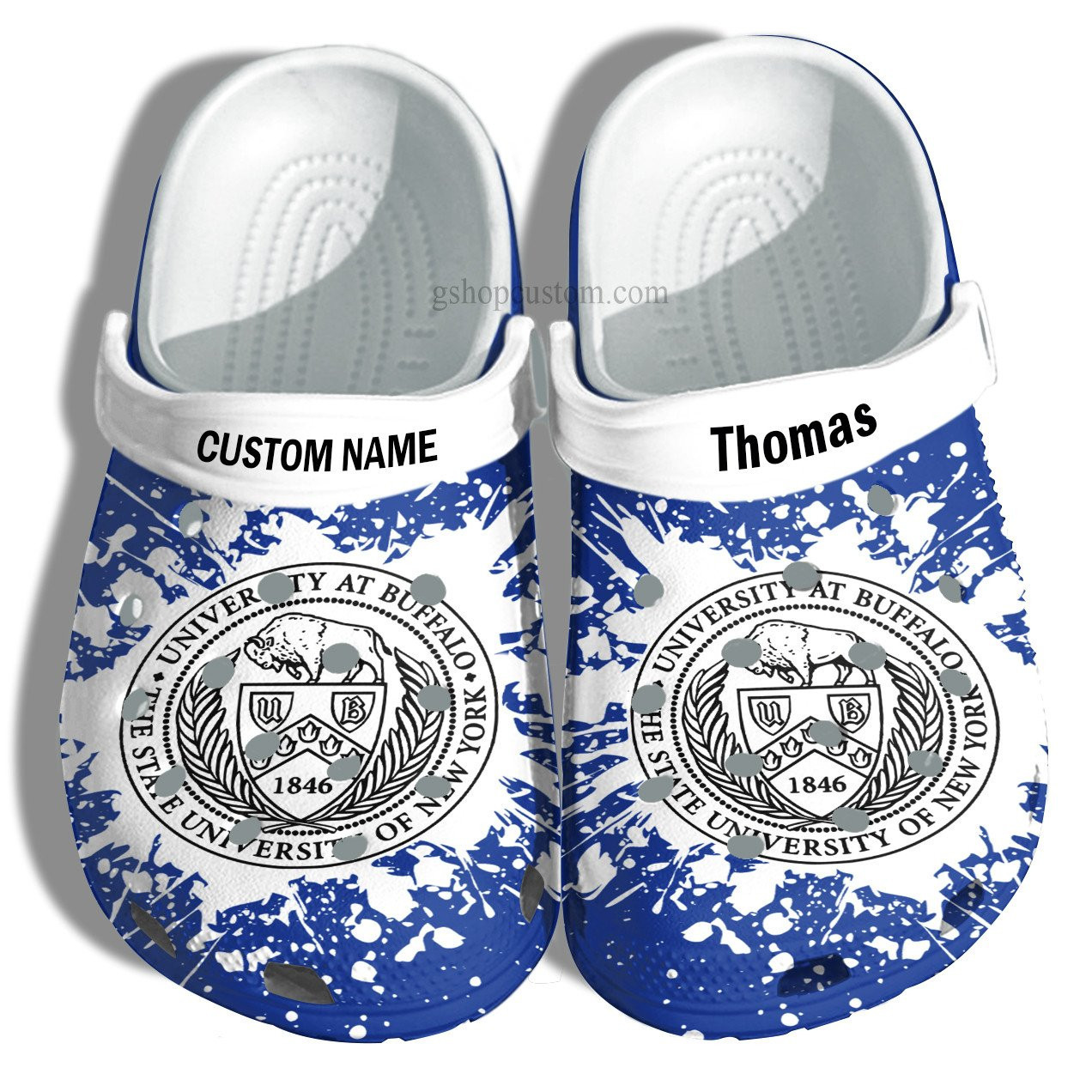 University At Buffalo New York Graduation Gifts Croc Shoes Customize- Admission Gift Shoes