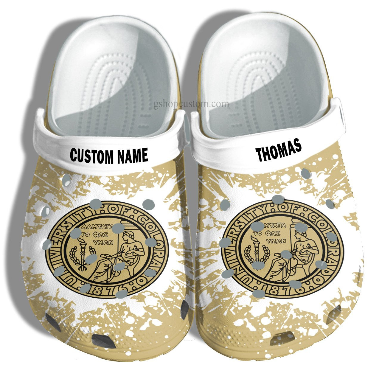 University Of Colorado Boulder Graduation Gifts Croc Shoes Customize- Admission Gift Shoes