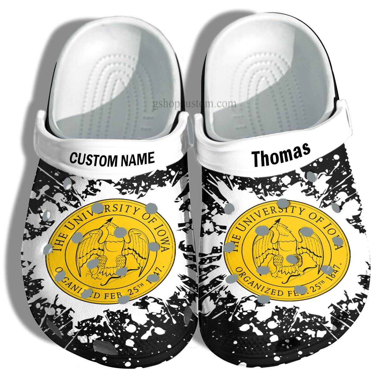 University Of Iowa Graduation Gifts Croc Shoes Customize- Admission Gift Shoes