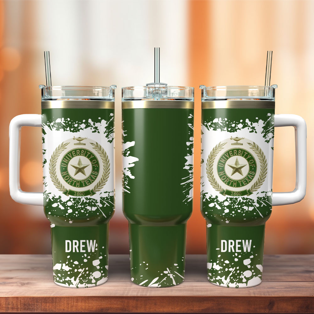 University Of North Texas Custom Stanley Cup 40 oz 30 oz Tumbler With HandleTVC2301251