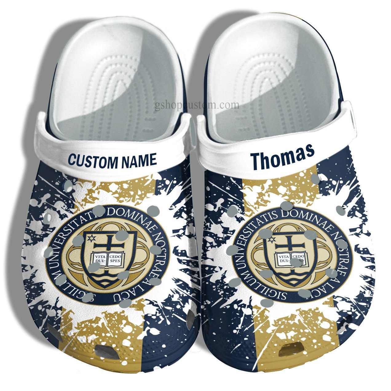 University Of Notre Dame Graduation Gifts Croc Shoes Customize- Admission Gift Shoes