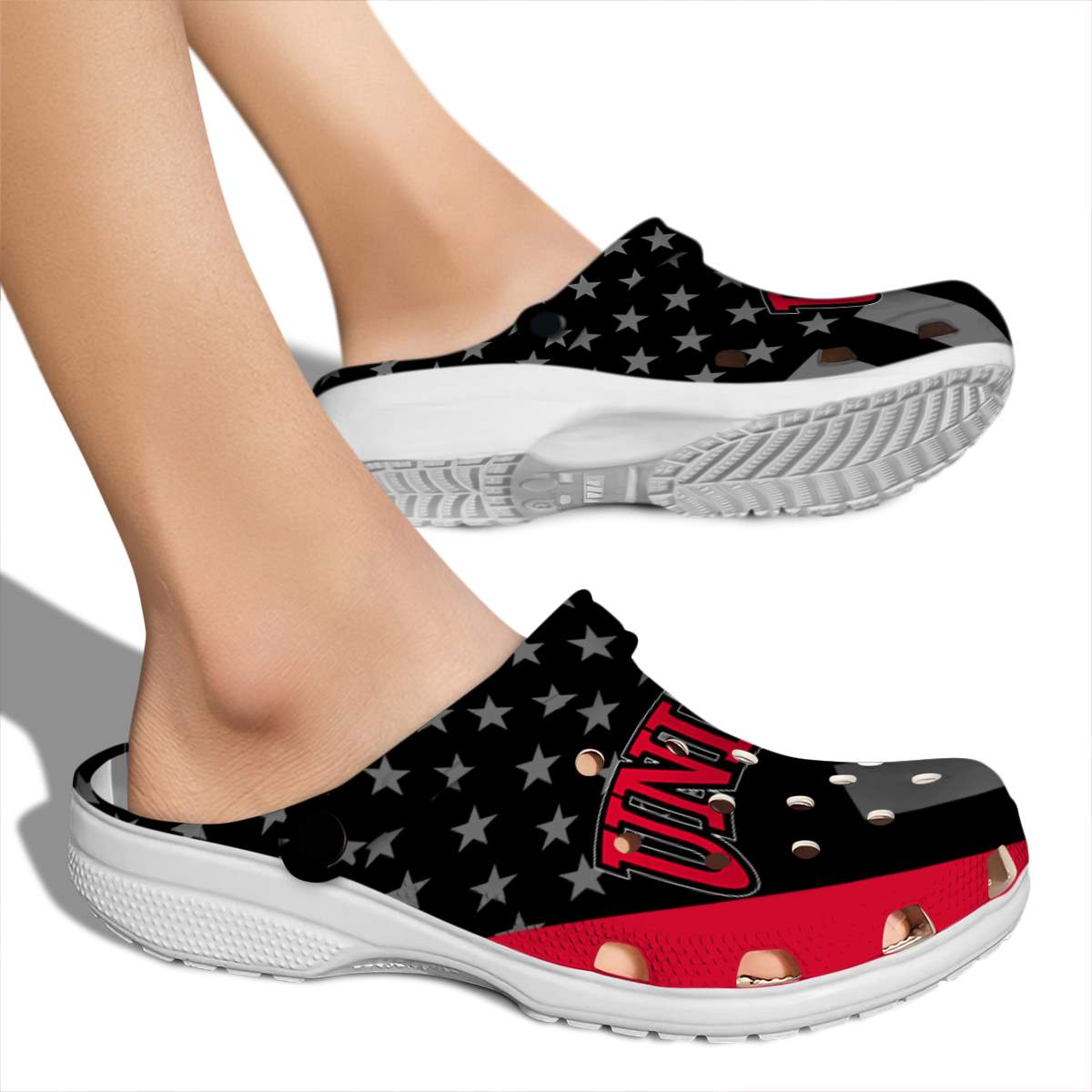 UNLV Rebels NCAA Sport Crocs Crocband Clogs Shoes Comfortable For Men Women and Kids - Image 2