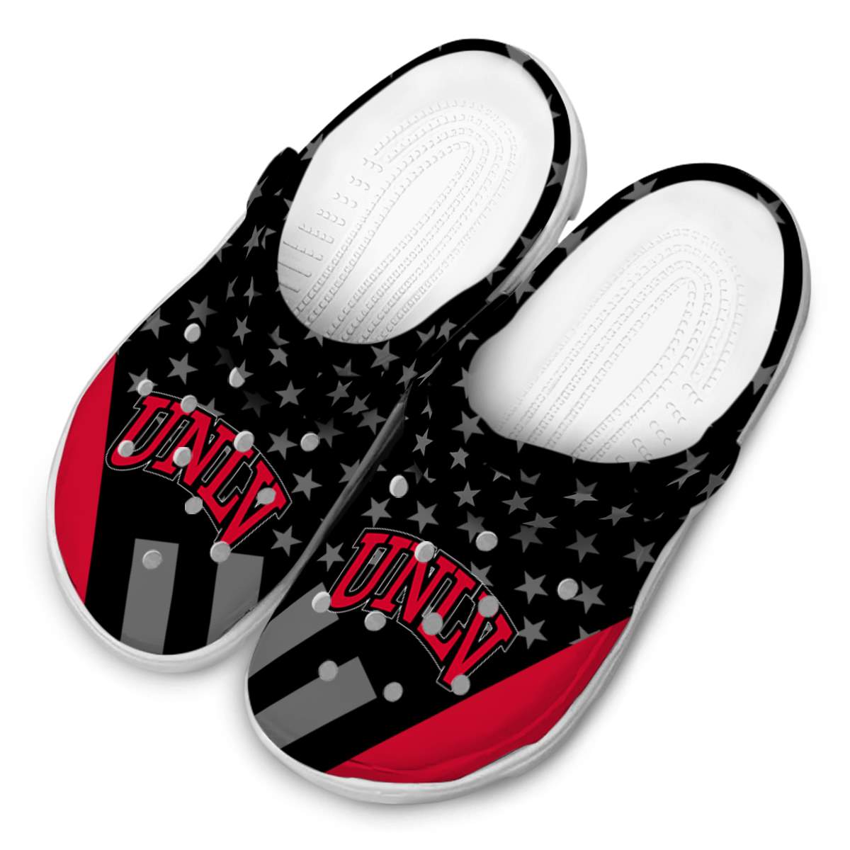 UNLV Rebels NCAA Sport Crocs Crocband Clogs Shoes Comfortable For Men Women and Kids - Image 4