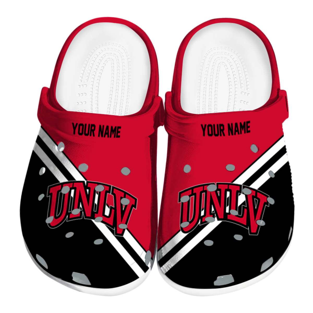 UNLV Rebels NCAA Sport Crocs Crocband Clogs Shoes Comfortable For Men Women and Kids