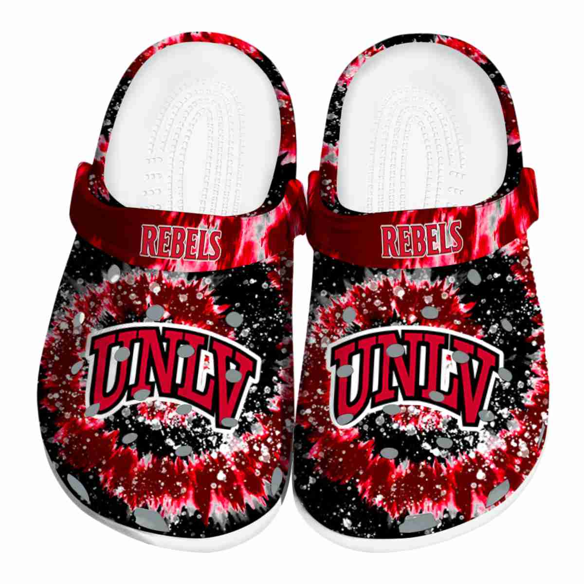 UNLV Rebels NCAA Sport Crocs Crocband Clogs Shoes Comfortable For Men Women and Kids