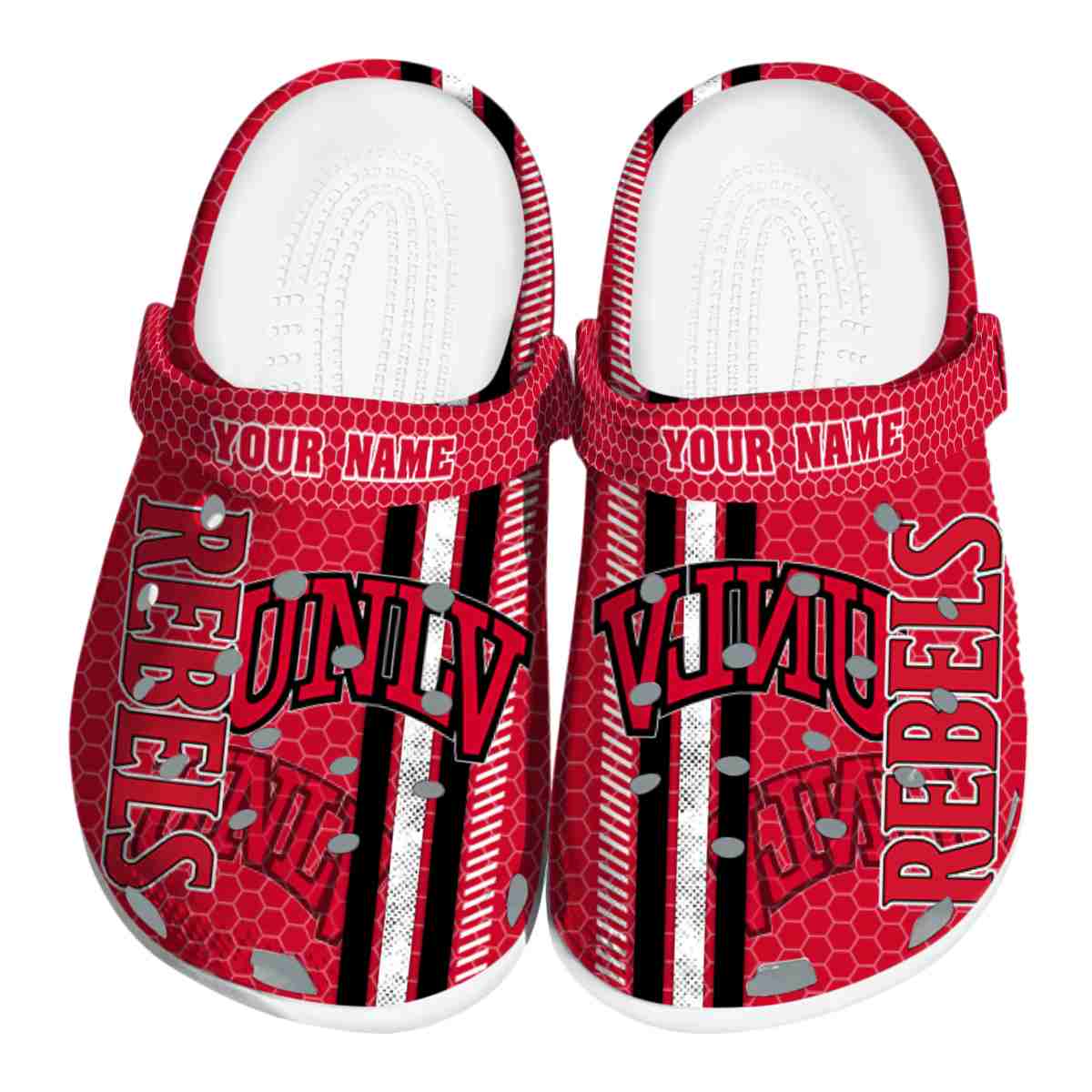 UNLV Rebels NCAA Sport Crocs Crocband Clogs Shoes Comfortable For Men Women and Kids