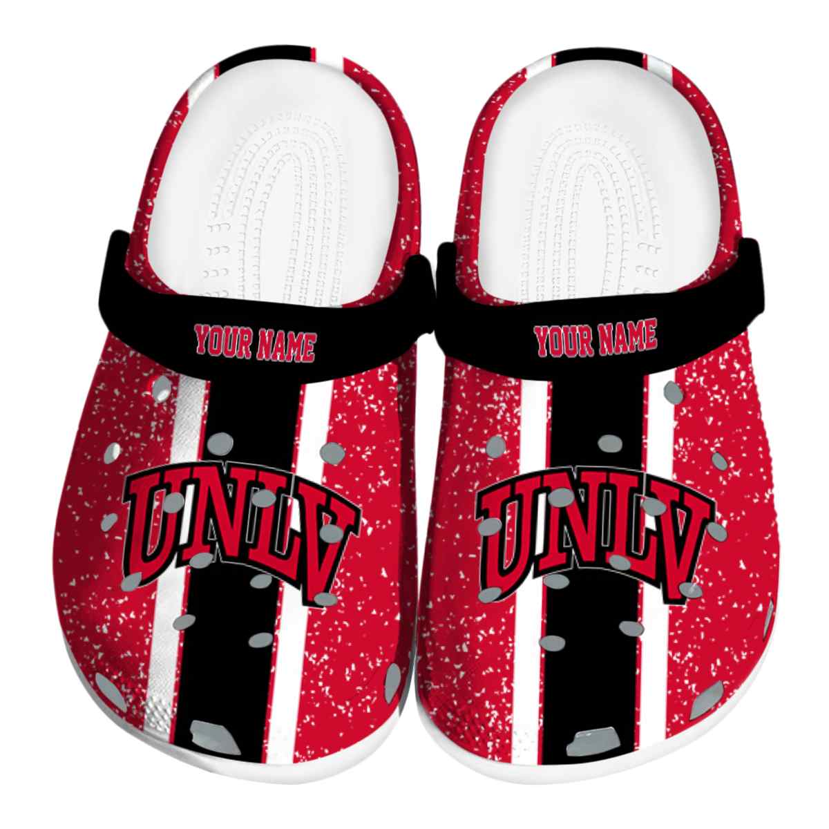 UNLV Rebels NCAA Sport Crocs Crocband Clogs Shoes Comfortable For Men Women and Kids