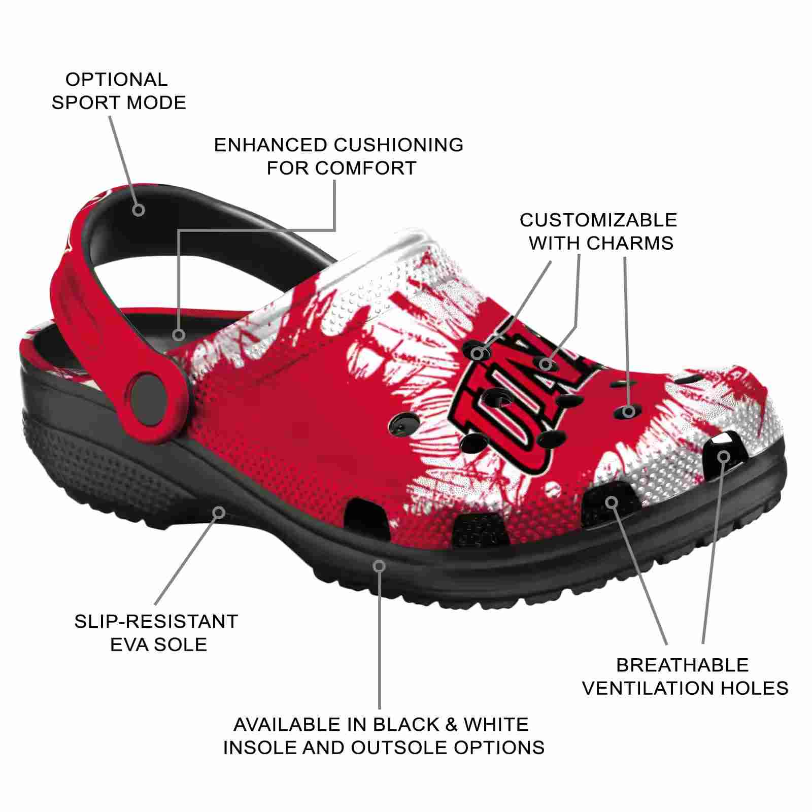 UNLV Rebels Splatter Graphics ClogTVC1801753 - Image 5