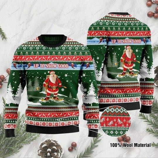 Up To Snow Good Ugly Christmas Sweater Adult 3D Funny Matching for family