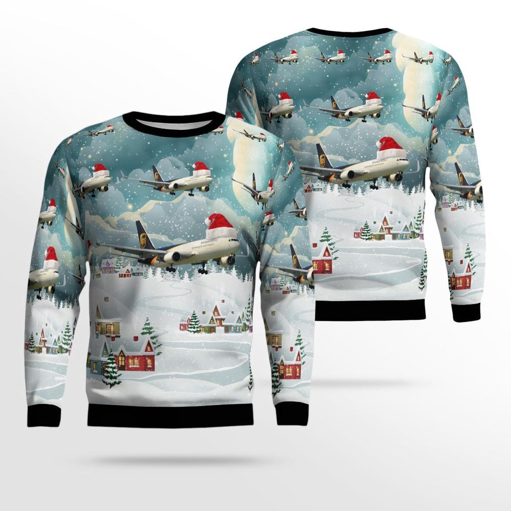 UPS Boeing 767-00FER Christmas Ugly Sweater Gift For Christmas
