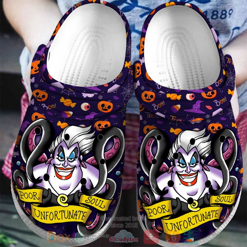 Ursula The Little Mermaid Cartoon Crocs Crocband Clogs Shoes Comfortable For Men Women and Kids