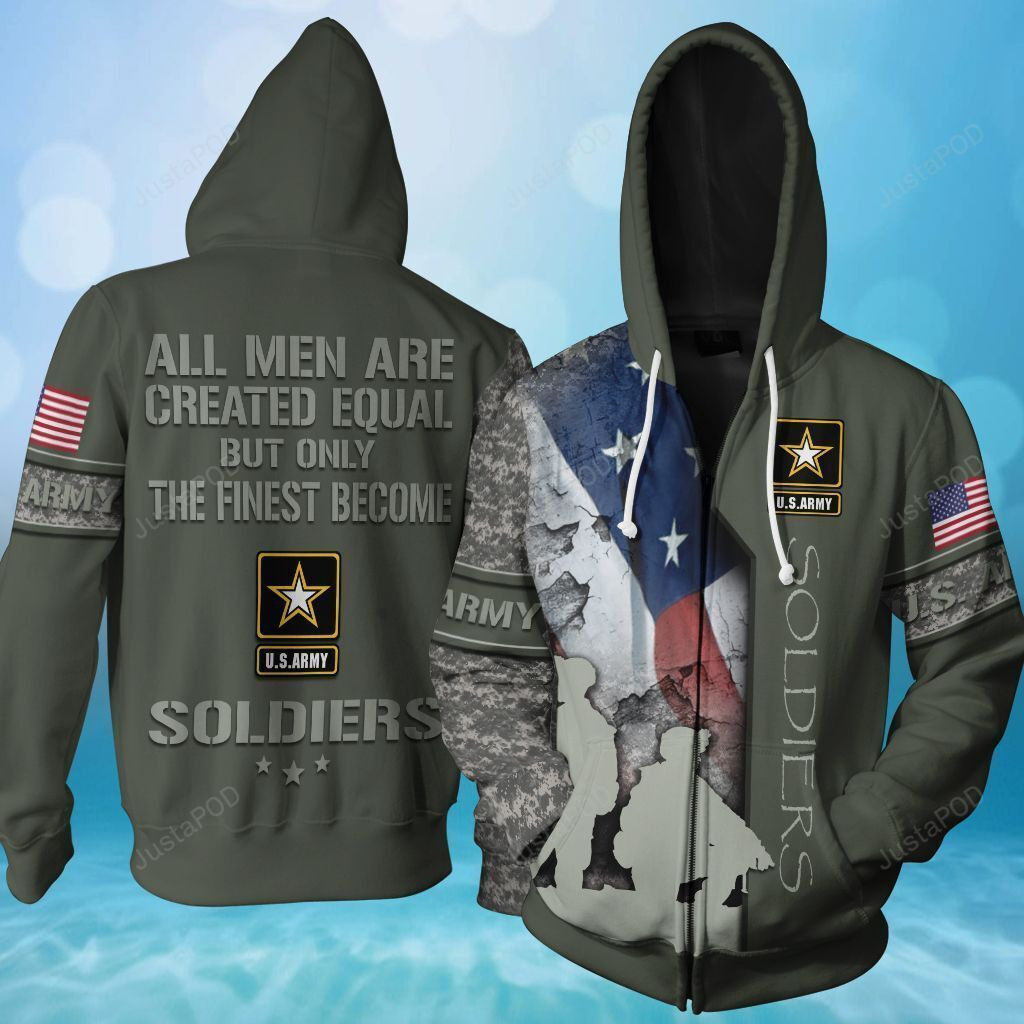 US ARMY 3D All Over Print Hoodie, Zip Hoodie