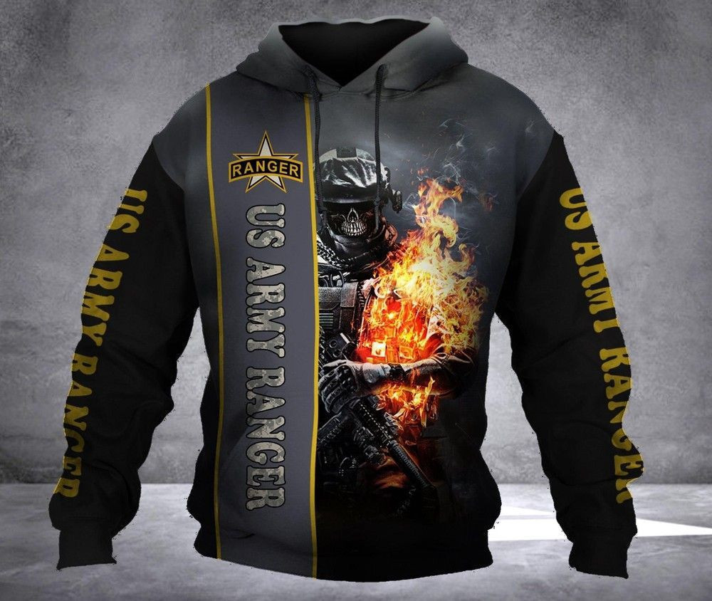 Us Army Ranger 3D All Over Print Hoodie, Zip Hoodie