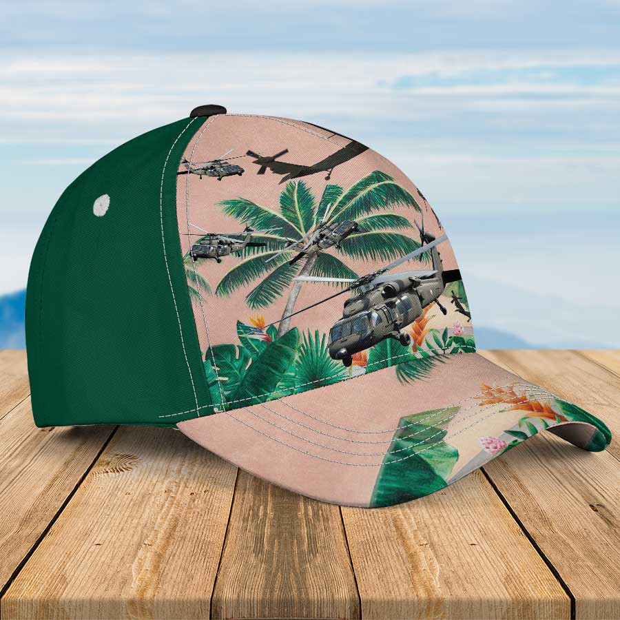 US Army Sikorsky UH-60 Black Hawk Hawaiian Hats for Man, Army Sikorsky Baseball Cap Trucker Hats Custom Hats Gifts For Men & Women
