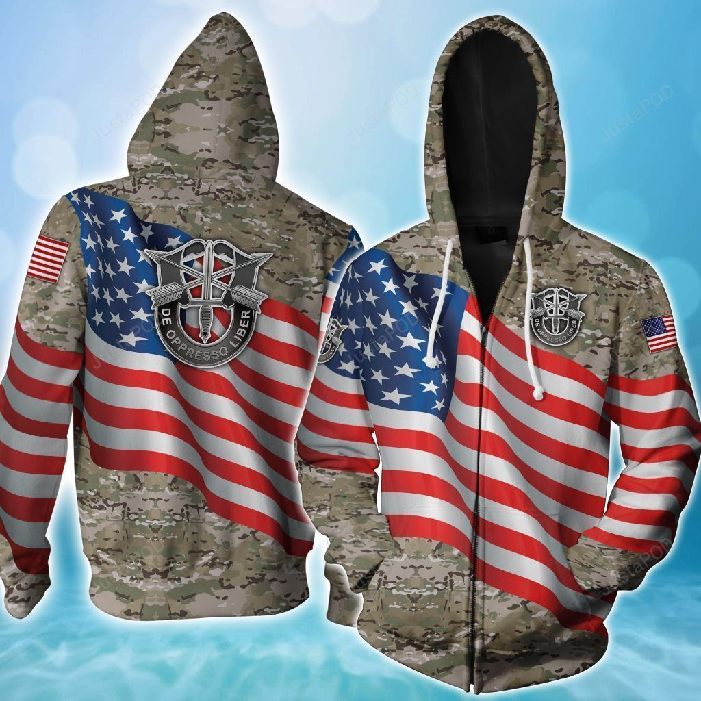 US Army Special Forces 3D All Over Print Hoodie, Zip Hoodie
