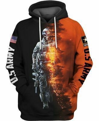 Us Army Veteran Fire 3D All Over Print Hoodie, Zip Hoodie