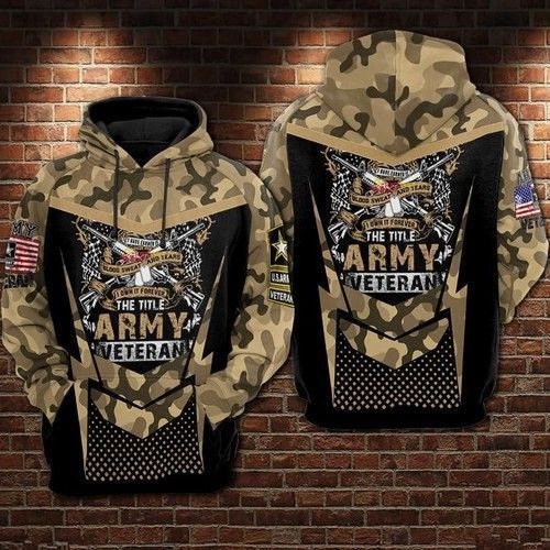 Us Army Veteran V2 3D All Over Print Hoodie, Zip Hoodie