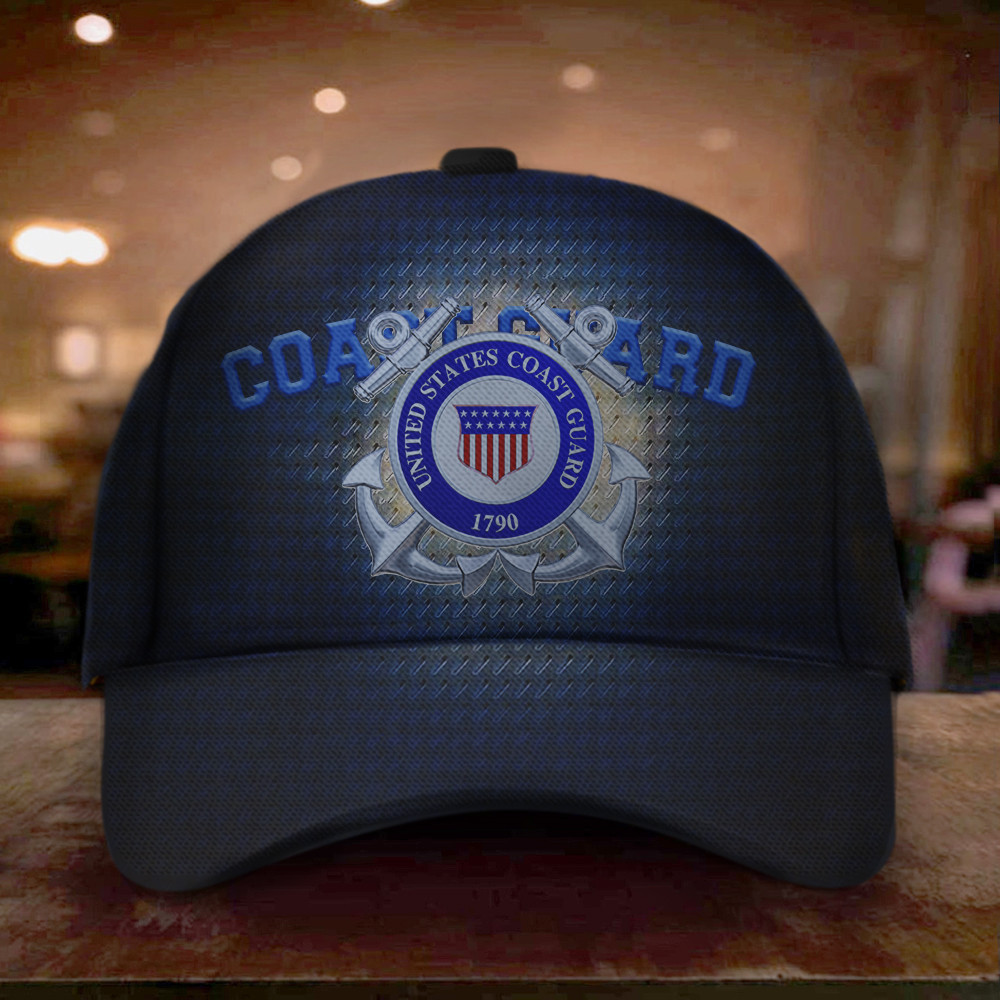 US Coast Guard Hat USCG United States Coast Guard Cap Merch Gift Ideas Trucker Hats Custom Hats Gifts For Men & Women