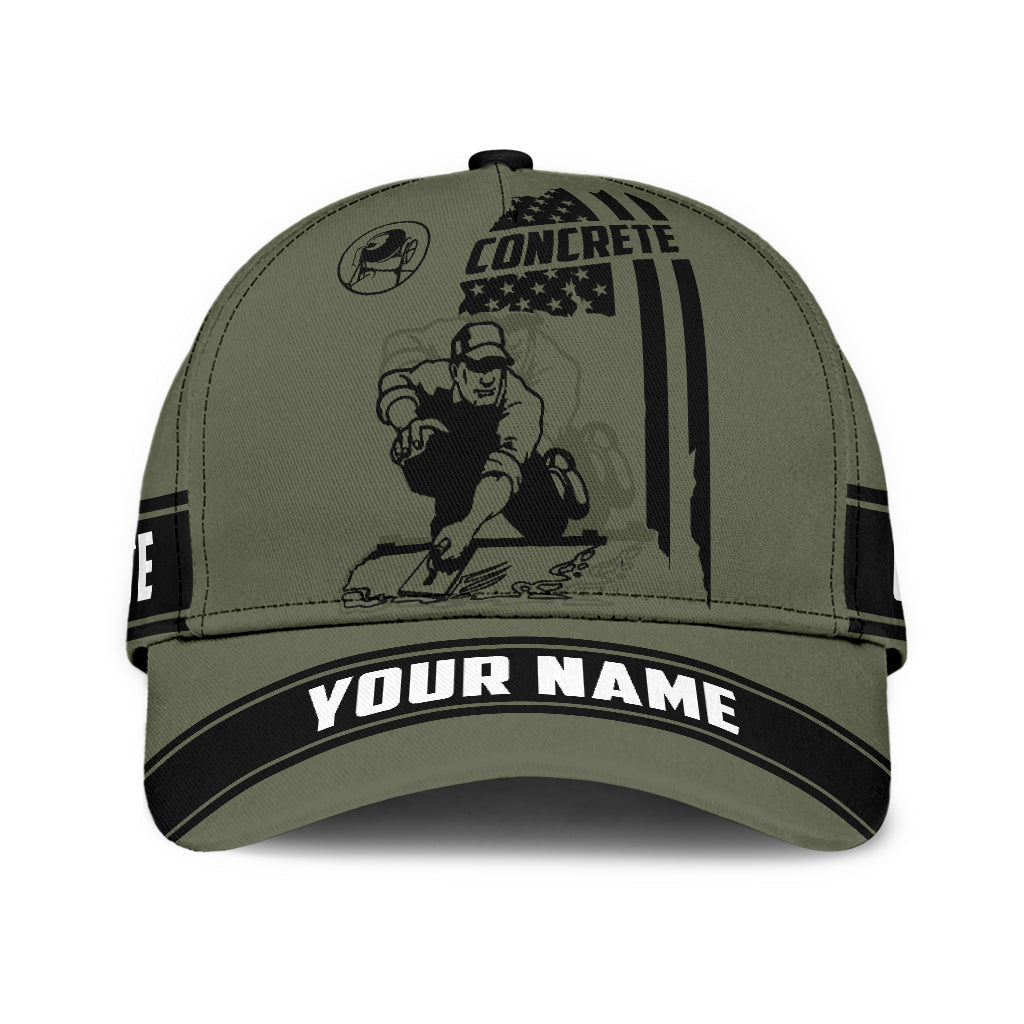 Us Concrete Custom Name Tattoo Cap Hat, Be Proud Of Concreter Baseball Cap Hat Trucker Hats Custom Hats Gifts For Men & Women