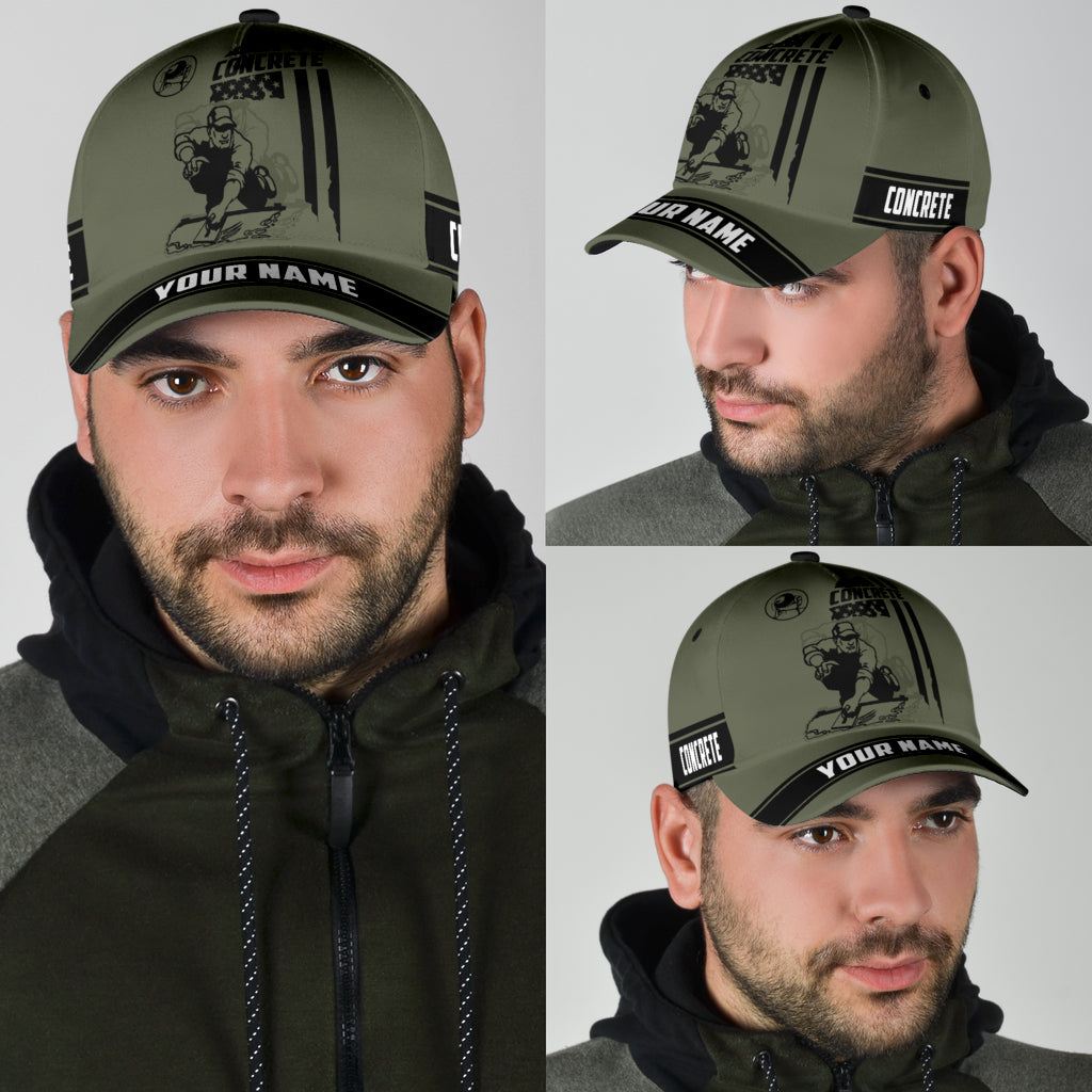 Us Concrete Custom Name Tattoo Cap Hat, Be Proud Of Concreter Baseball Cap Hat Trucker Hats Custom Hats Gifts For Men & Women