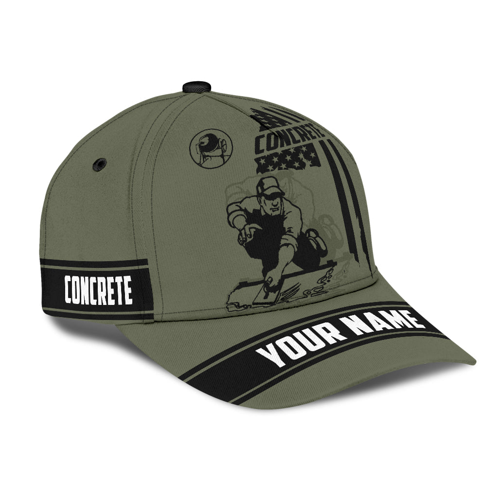 Us Concrete Custom Name Tattoo Cap Hat, Be Proud Of Concreter Baseball Cap Hat Trucker Hats Custom Hats Gifts For Men & Women