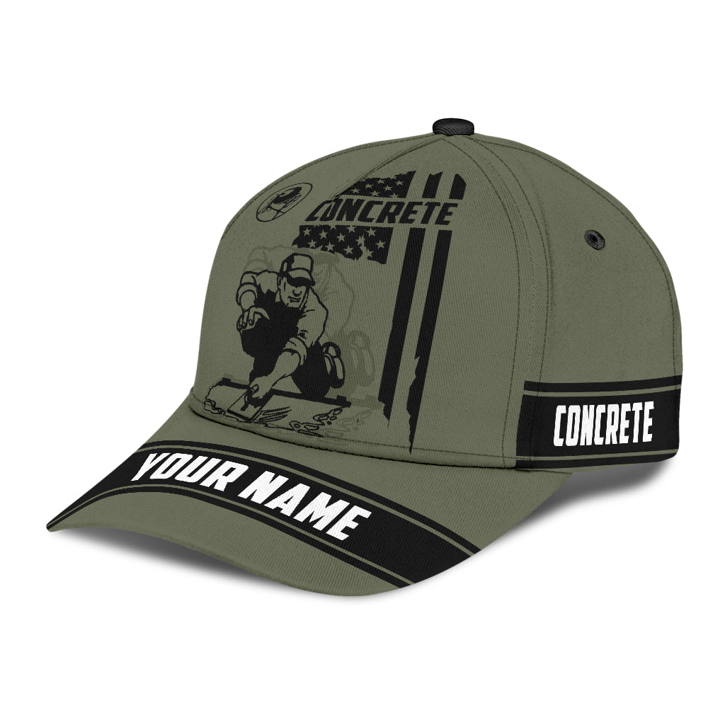 Us Concrete Custom Name Tattoo Cap Hat, Be Proud Of Concreter Baseball Cap Hat Trucker Hats Custom Hats Gifts For Men & Women
