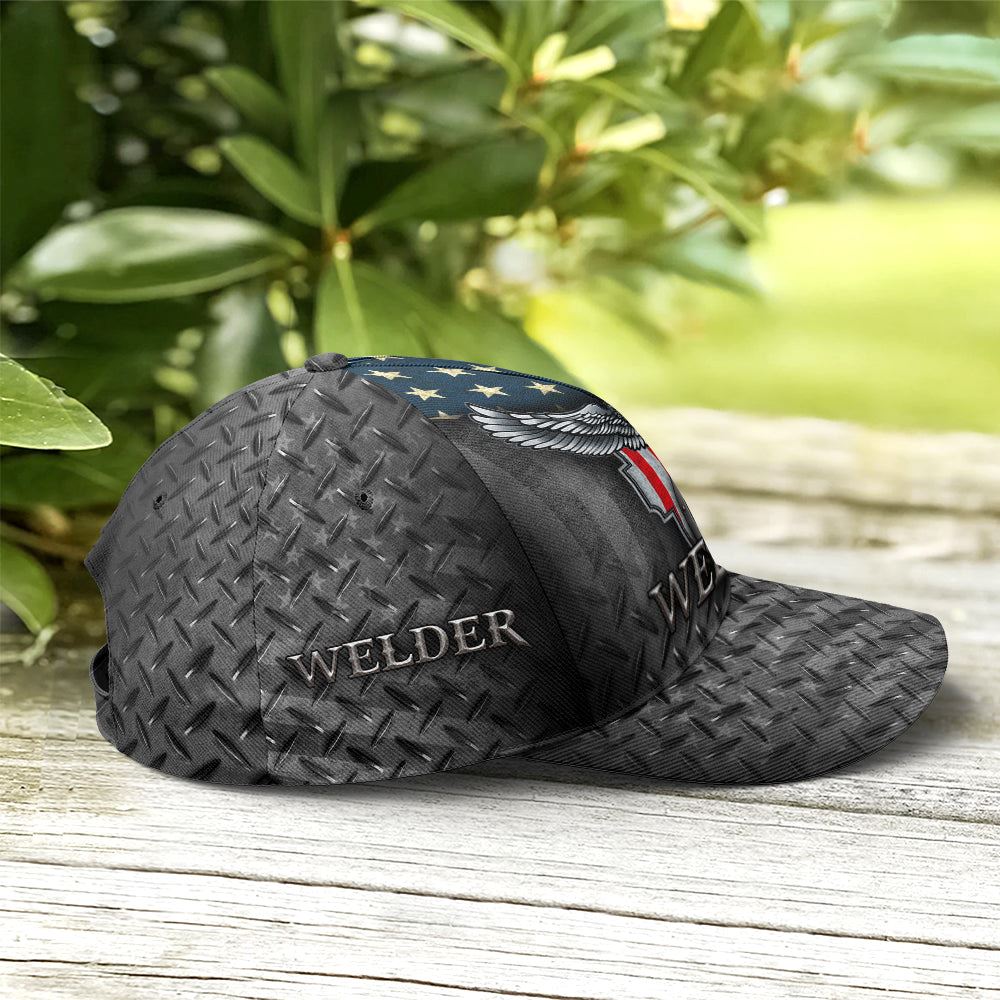 US Eagle Baseball Cap For Welder Metalic Style, Christian Baseball Cap, Jesus Hat Trucker Hats Custom Hats Gifts For Men & Women