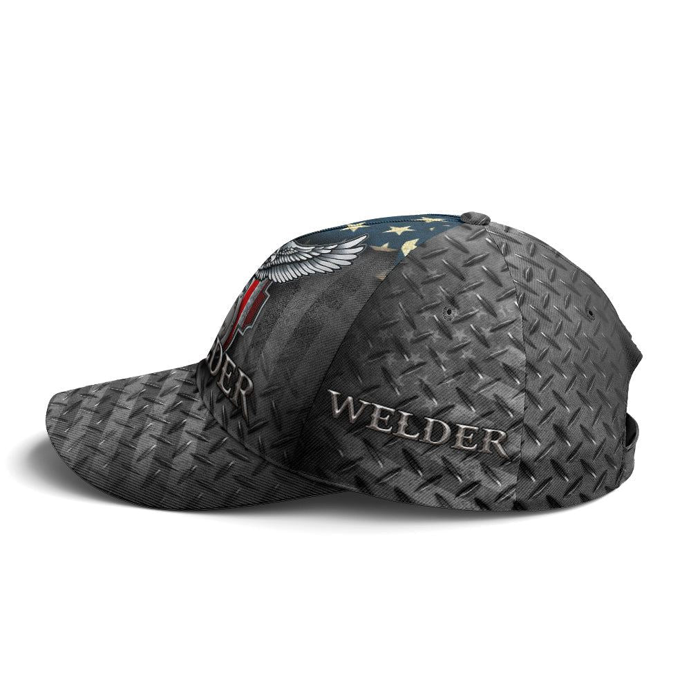 US Eagle Baseball Cap For Welder Metalic Style, Christian Baseball Cap, Jesus Hat Trucker Hats Custom Hats Gifts For Men & Women