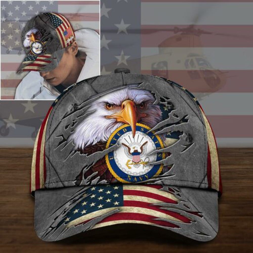 Us Navy Ball Caps, US Navy Military Cap, Veteran Cap Hat Trucker Hats Custom Hats Gifts For Men & Women