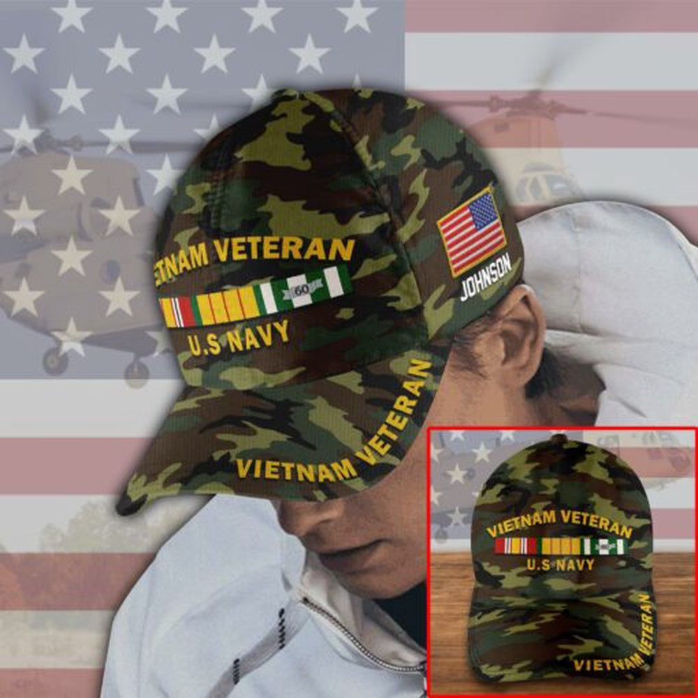 Us Navy Ball Caps, Vietnam Veteran Hat, Camo Hat, Vietnam Vet Hat, Vietnam Veteran Cap US Navy Custom Name Trucker Hats Custom Hats Gifts For Men & Women
