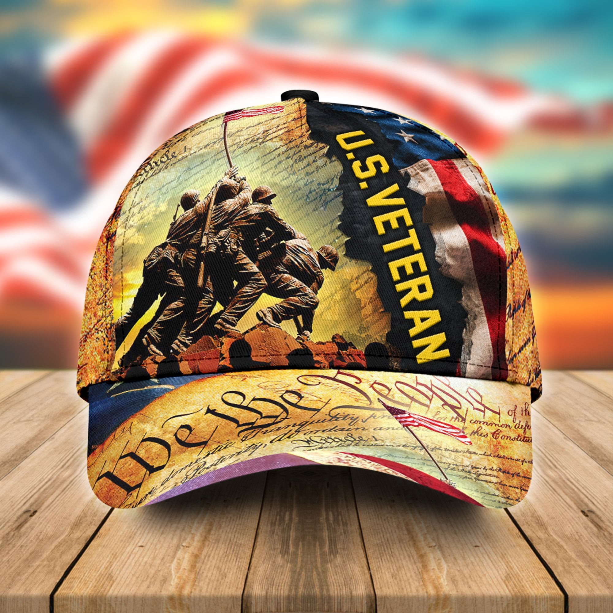 US Veteran America Classic Cap Trucker Hats Custom Hats Gifts For Men & Women