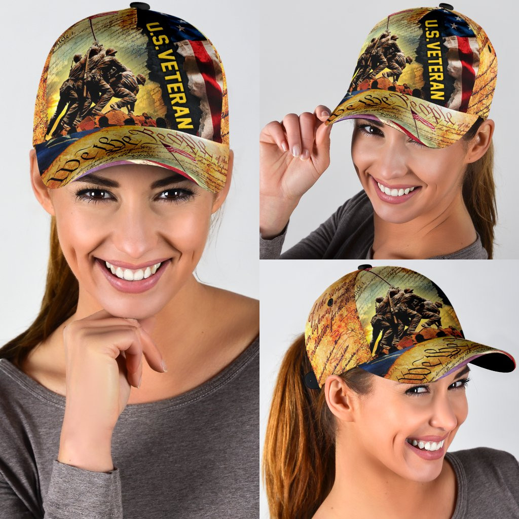 US Veteran America Classic Cap Trucker Hats Custom Hats Gifts For Men & Women