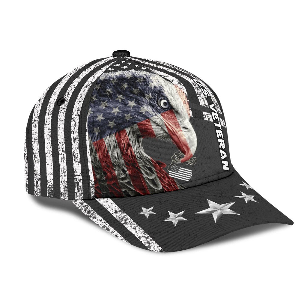 US Veteran Eagle Flag Classic Cap Trucker Hats Custom Hats Gifts For Men & Women