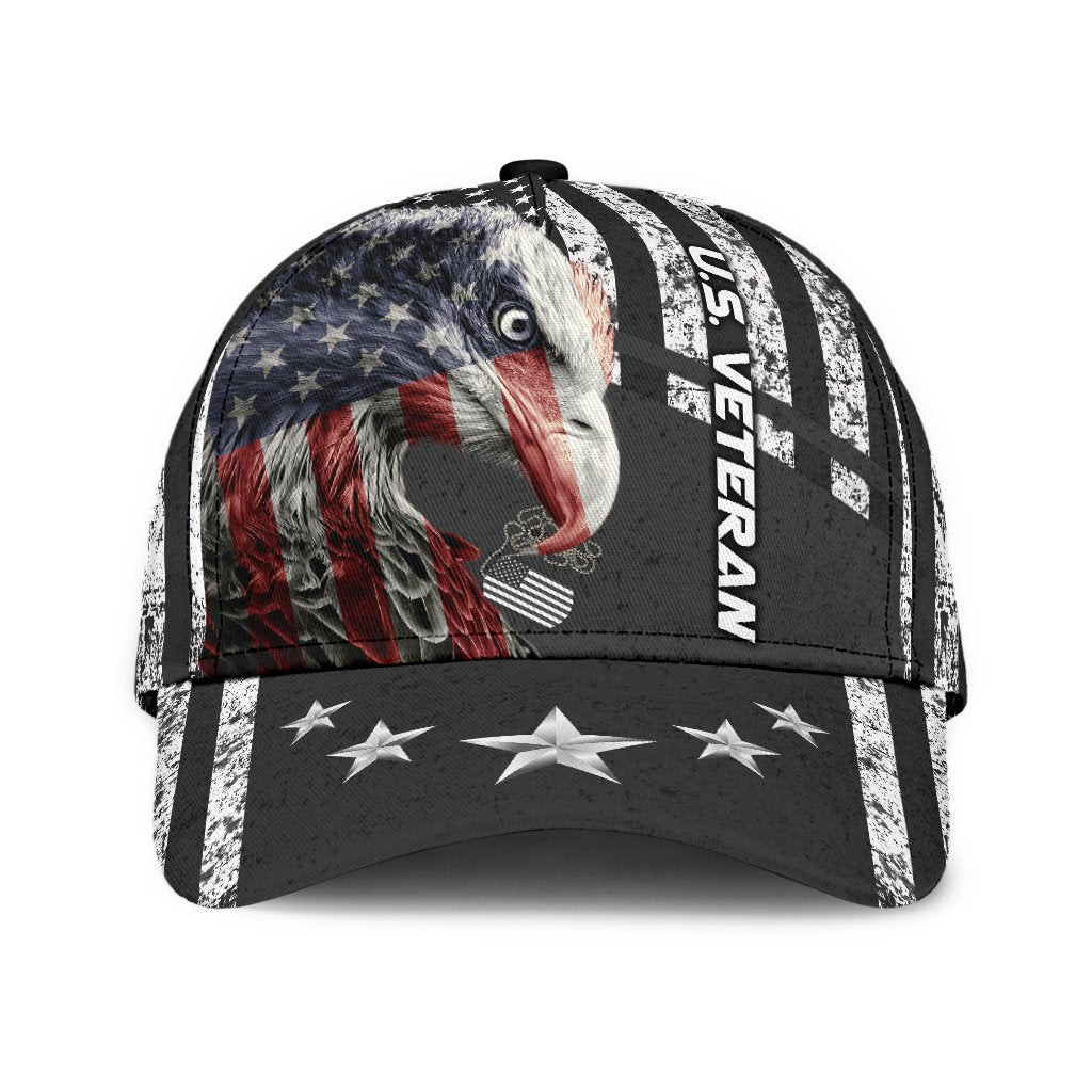 US Veteran Eagle Flag Classic Cap Trucker Hats Custom Hats Gifts For Men & Women