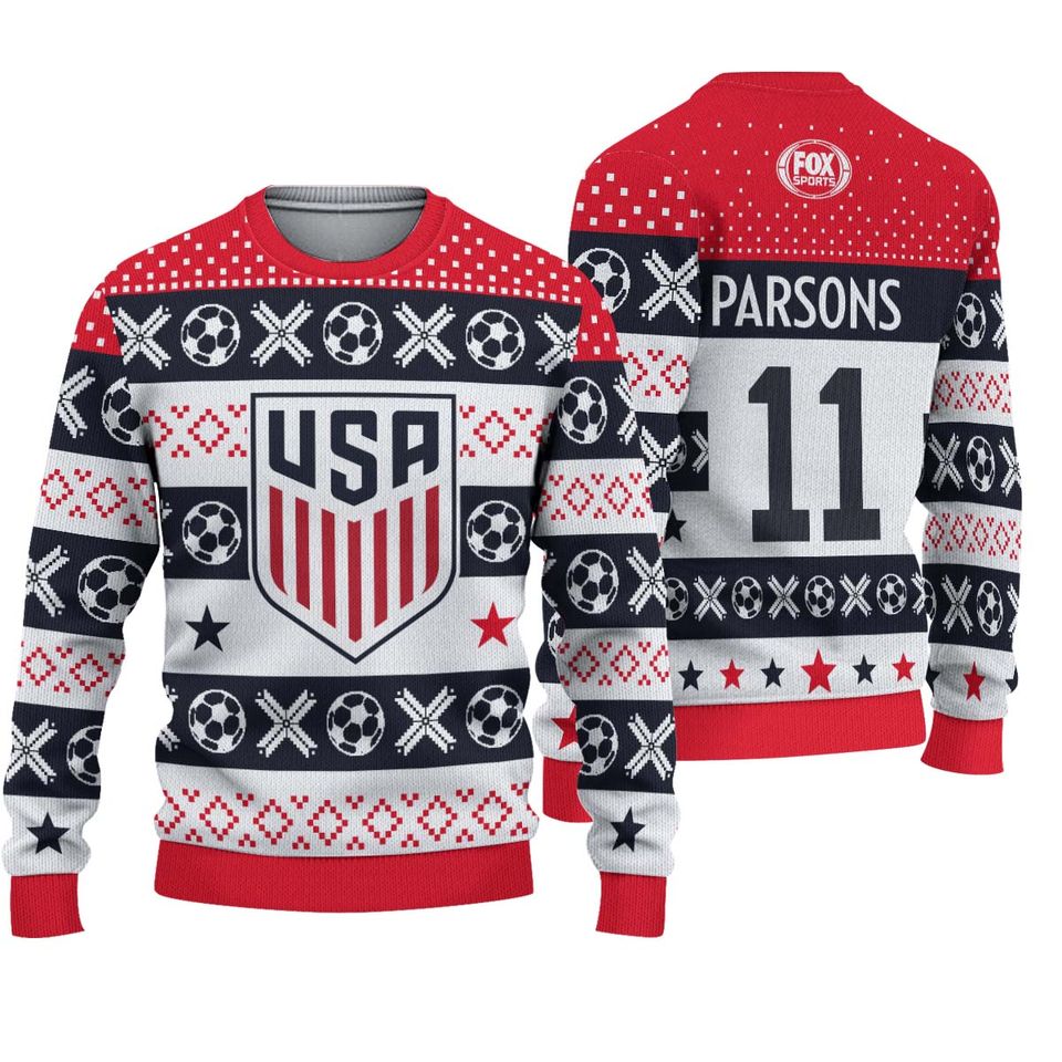 USA Soccer Ugly Christmas 3D Sweater