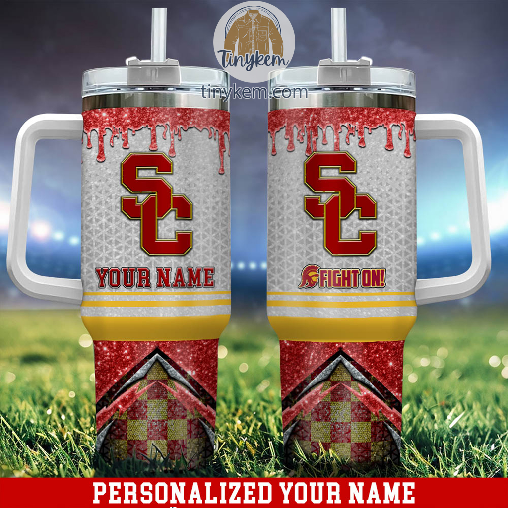 USC Trojans Glitter NCAA Custom Stanley Cup 40 oz 30 oz Tumbler With HandleTVC2301220