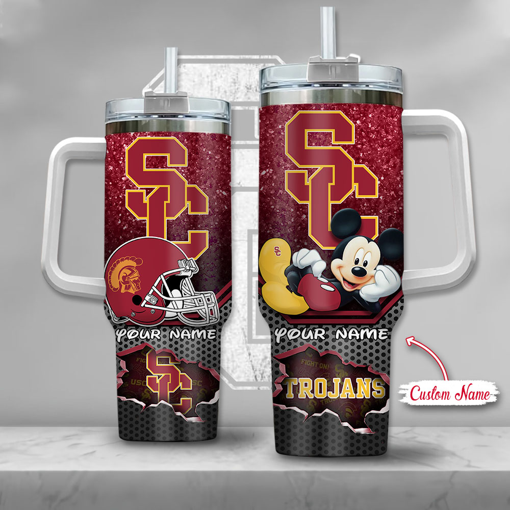USC Trojans NCAA Mickey Mouse Custom Stanley Cup 40 oz 30 oz Tumbler With HandleTVC230122
