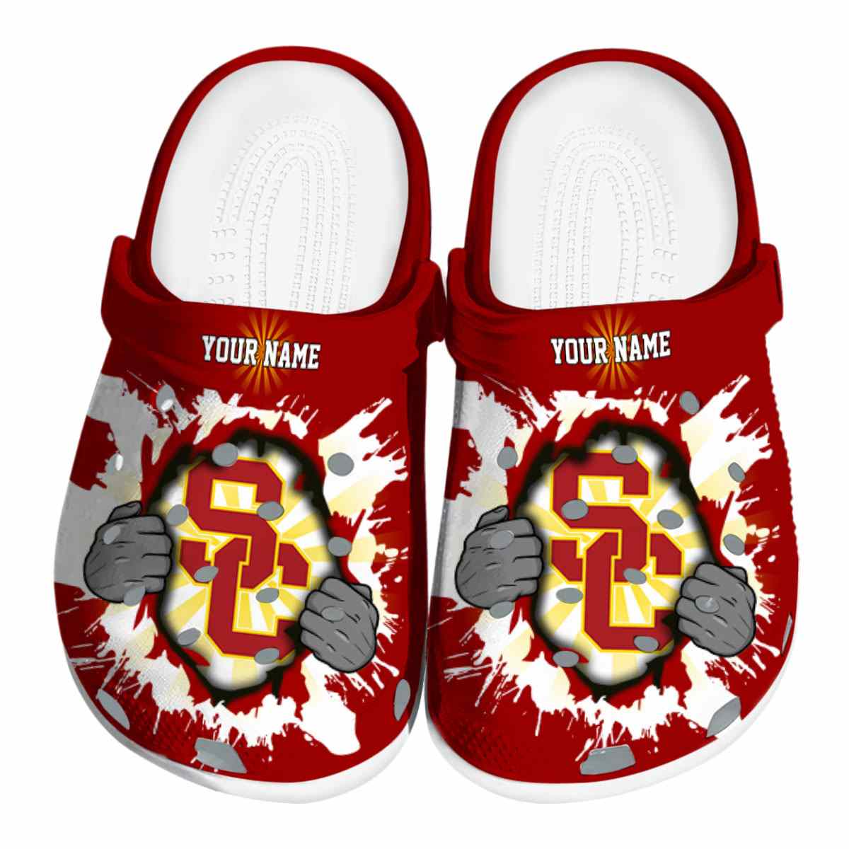 USC Trojans NCAA Sport Crocs Crocband Clogs Shoes Comfortable For Men Women and Kids