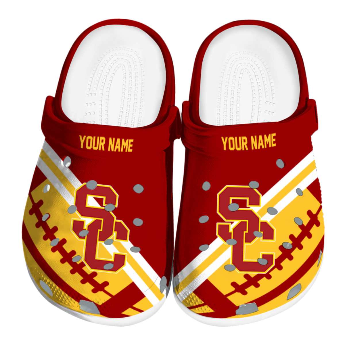 USC Trojans NCAA Sport Crocs Crocband Clogs Shoes Comfortable For Men Women and Kids