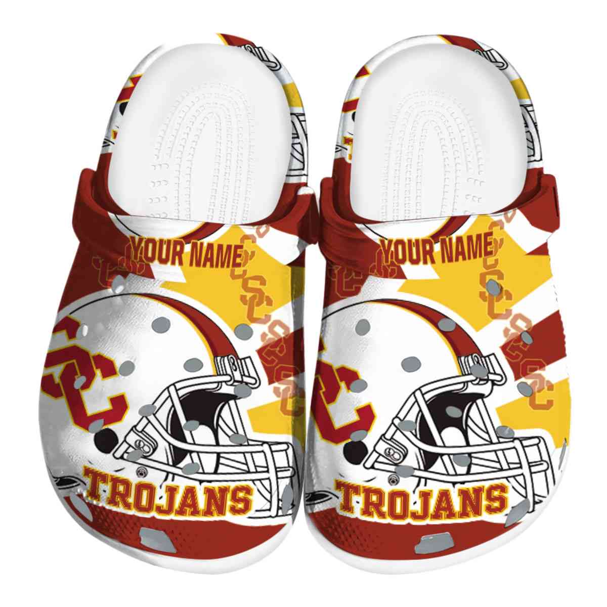 USC Trojans NCAA Sport Crocs Crocband Clogs Shoes Comfortable For Men Women and Kids